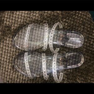 Clear, Diamond Sandal. Perfect for Summer